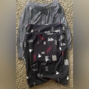 Lularoe Geometric Patterned Skirt Bundle Size Medium A Line & Pencil Office